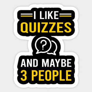 3 People Quizzes Quiz Sticker